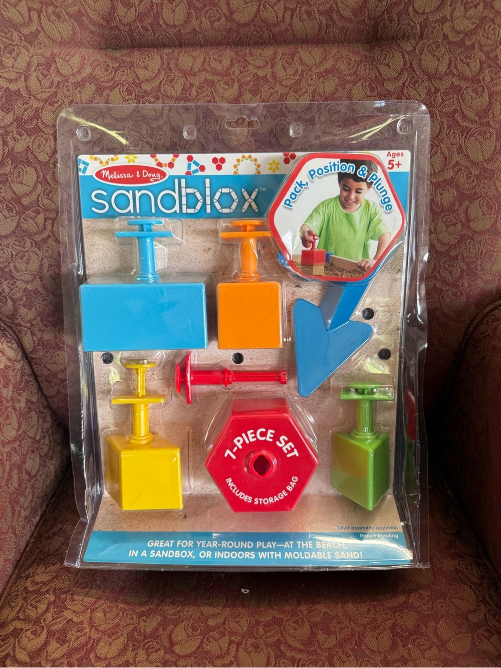 Melissa & Doug Sandblox 7-Piece Sand Play Set - Multicolor new NWT sensory sand